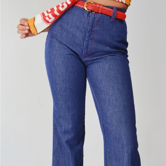 1980s Kliban embroidered vintage denim - Picture 2 of 5